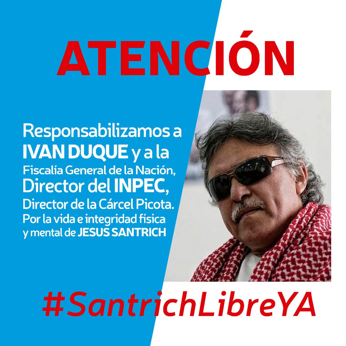 abp_noticias's tweet photo. #ATENCION Jesús Santrich entró en paro cardiorespiratorio en la UCI. Las circunstancias sobre como se agravó no son para nada claras. No hay personal médico de confianza. #SantrichLibreYa .@MisionONUCol .@FiscaliaCol .@IvanDuque https://t.co/876KwsLMio