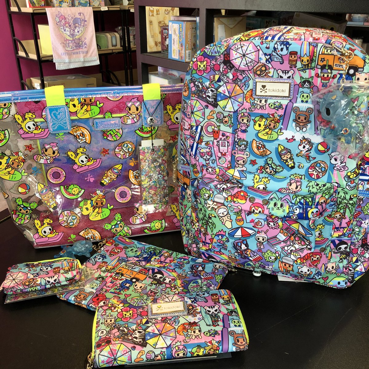 LiftDetroit's tweet photo. The newest Tokidoki collection is now available in store! Stop on by for these fresh summer vibes with the Pool Party Collection. This collection features all your favorite Tokidoki character having the perfect pool day. https://t.co/Wuz0TnFFWN