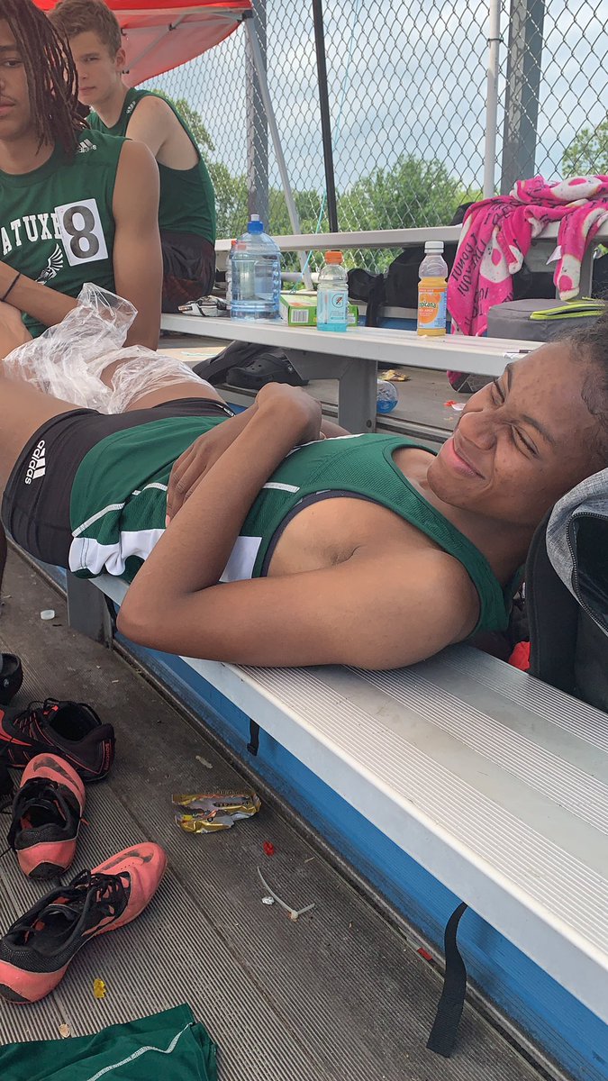 PatuxentTrack's tweet photo. When you’re states bound in 4 events...#RICETime #StatesBound #FirstInFour #LJ #TJ #300H #100H https://t.co/trld34Yjvz
