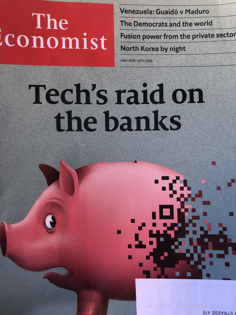 ConnorPM's tweet photo. I’m 3 weeks into trying to open a business bank account... the most backwards, antiquated and slow moving pain in the arse in business. Old school banks seem to actively want your first experience with them to be absolute crap. This edition of @TheEconomist is my weekend therapy https://t.co/cLJkth8UPU