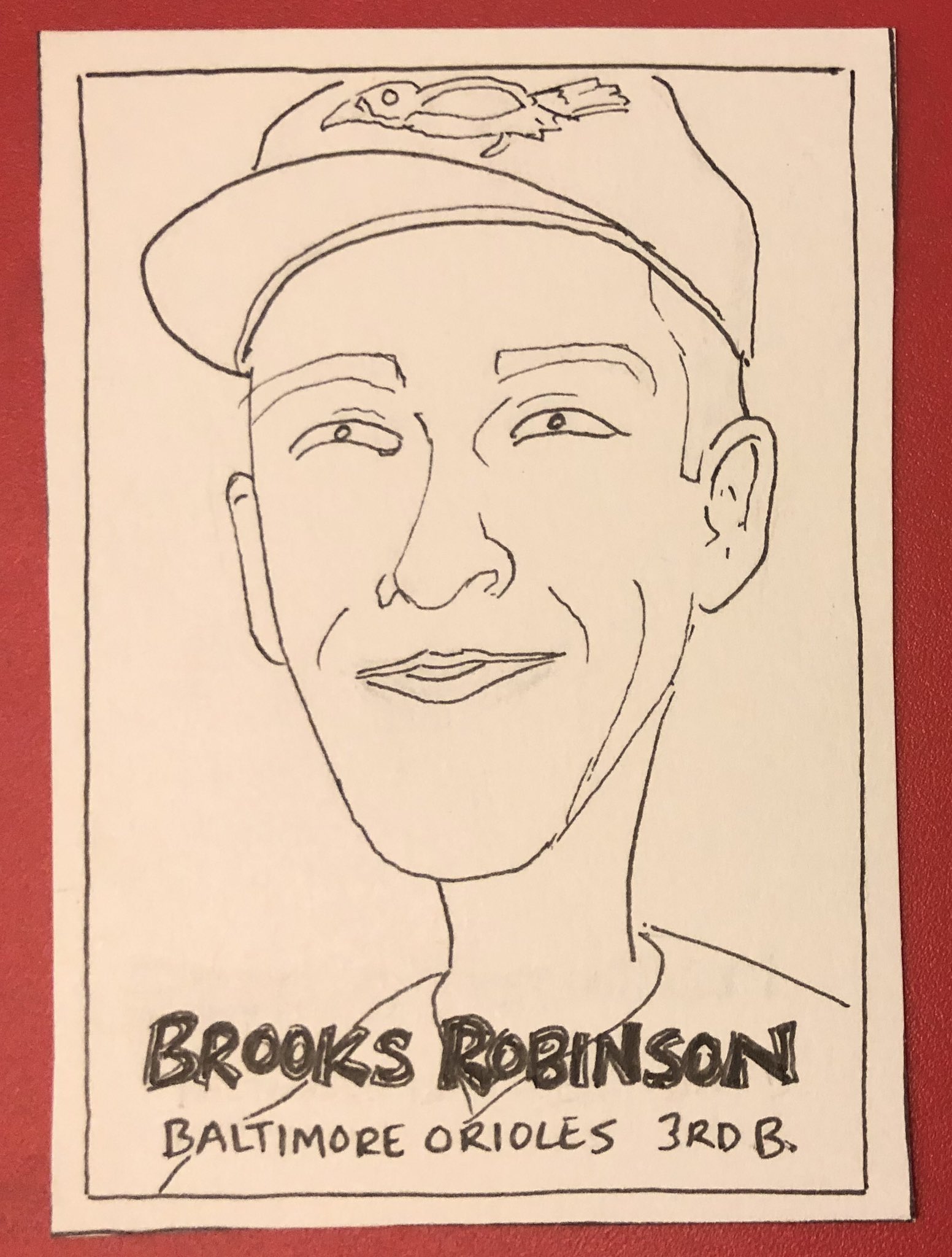 Happy Birthday Brooks Robinson. I can t bring myself to color this one. says it s ok. 