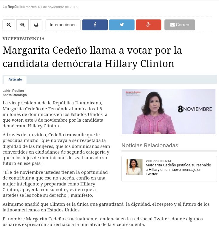 endeportes's tweet image. Cuál de las dos &quot;Injerencias&quot;, es MENOR Injerencia? 

Margarita Cedeño, Vicepresidenta dominicana, llamó a votar por Hillary Clinton.

Senador USA, Bob Menéndez se Opone a reelección (No permitida) de Danilo Medina.
#Preguntando
#ConGuitarraYConViolin 
@VinicioSenador