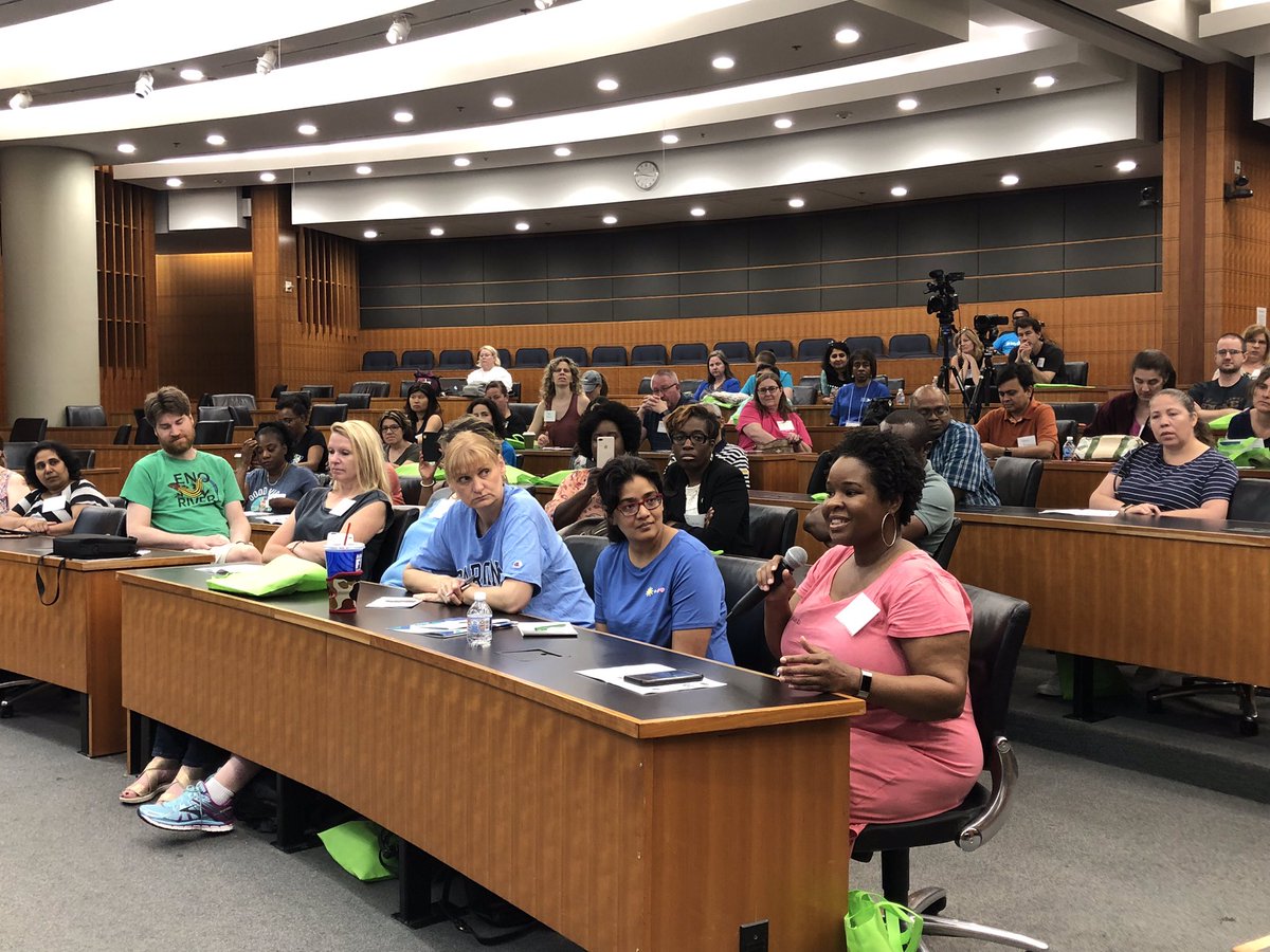 TriangleWiSTEM's tweet photo. Parent involvement is crucial to getting girls in STEM careers. At Girls STEM Day @ Duke University, parents learned how to raise a confident girl and learned about the college admissions process from students and university reps #TriWiSTEM #GIRLSTEMDAYDUKE #TRIGIRLSTEM https://t.co/g5lEq7AexN