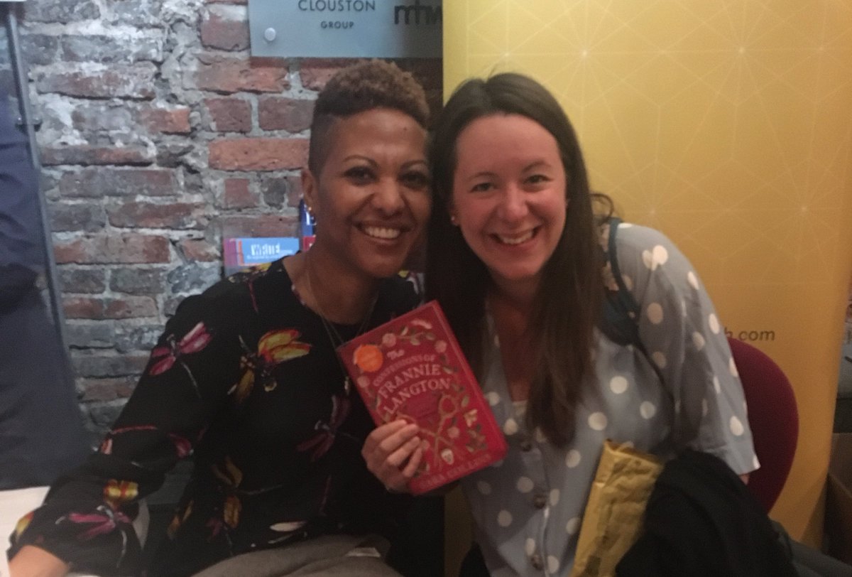 Momentarily coming out of Twitter hibernation to continue my massive fangirling of the wonderful <a href="/mrsjaneymac/">Sara Collins</a> and her amazing novel #FrannieLangton. Go read it. Thanks for making dreams come true <a href="/NewWritingNorth/">New Writing North</a> #NWC19 (📷: the also wonderful <a href="/stacey_halls/">Stacey Halls is away</a>)
