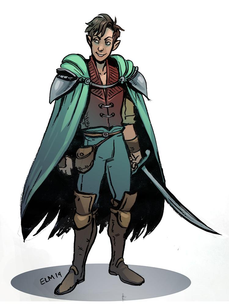 Oliver Elm On Twitter A Little Rogue Bard Outfit Dnd Mixed Media With Traditional Inks And Some Digital Colours