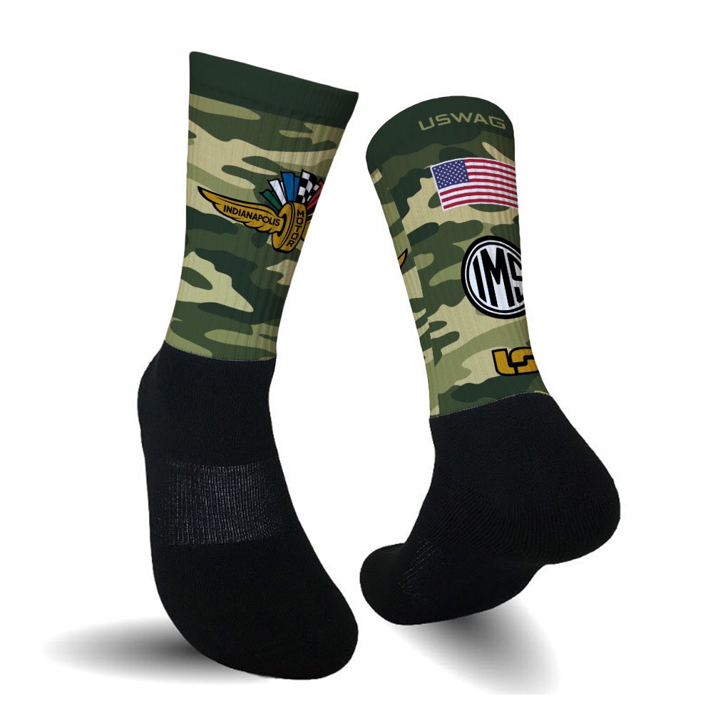 Let’s kick the weekend off with a tribute #ArmedForcesDay2019 !
<a href="/IMS/">Indianapolis Motor Speedway</a> <a href="/ShopIndyCar/">Official IndyCar Merchandise</a> #Indy #INDY500Qualifying #indy500 #socks #sockswag #howdouswag