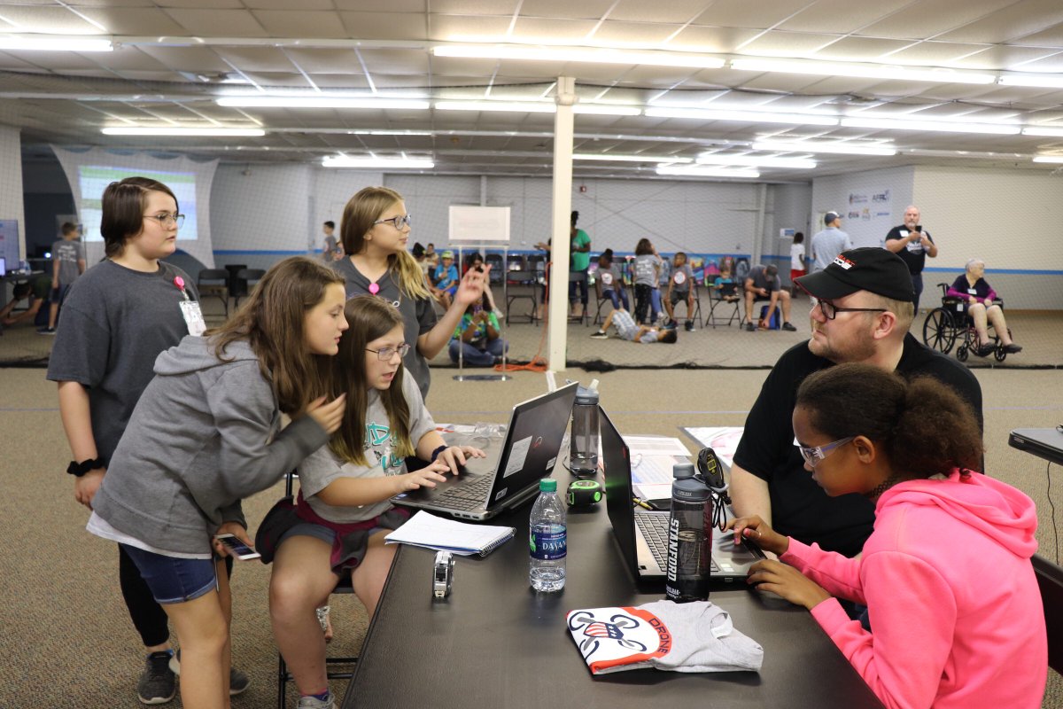 HSUFoundation's tweet photo. Our sponsor @BeastInTheCode is not only participating in our Business Expo today, but is also helping students in the Autonomous Flight Mission!!

#ThankYou #BeastCode #STEMCareers #DroneTeamChallenge #HsuEducationalFoundation https://t.co/1Sc40OVJmZ