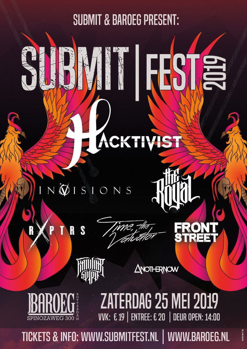 Just one week until #SubmitFest2019 🔥 Make sure to get there early for a sick day with <a href="/HacktivistUK/">H Ʌ C K T I V I S T</a>, <a href="/InVisionstweets/">InVisions</a>, <a href="/TheRoyalMetal/">The Royal</a>, <a href="/timethevaluator/">Time, The Valuator</a>, <a href="/RXPTRS/">𝐑𝐗𝐏𝐓𝐑𝐒</a>, Frontstreet, Familiar Spirit &amp; <a href="/AnotherNowBand/">ANOTHER NOW</a>! Tickets: bit.ly/2CdnmLC <a href="/Baroeg/">Baroeg</a>