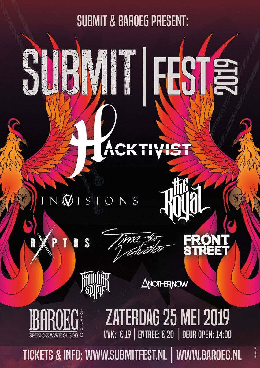 Just one week until #SubmitFest2019 🔥 Make sure to get there early for a sick day with @HacktivistUK, @InVisionstweets, @TheRoyalMetal, @timethevaluator, @RXPTRS, Frontstreet, Familiar Spirit & @AnotherNowBand! Tickets: bit.ly/2CdnmLC @Baroeg