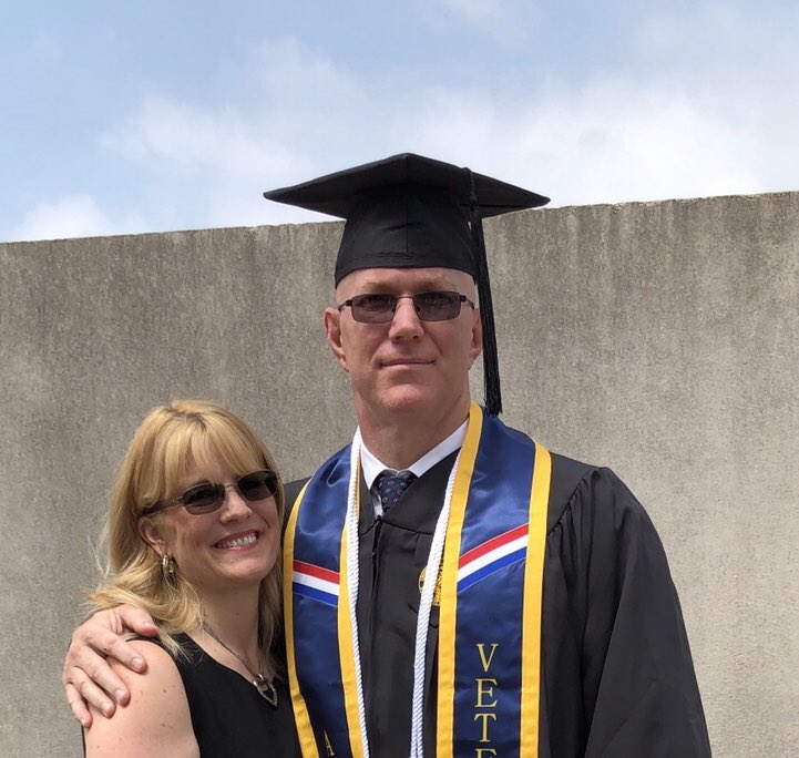WWMurawski's tweet photo. My 💜 was warmed to hear that 60% of UMUC grads were military-related. They understand the challenges of military life. Well done UMUC &amp; congrats to my own #UMUCGrad Donald Anderson!! https://t.co/KcjspbJZTp