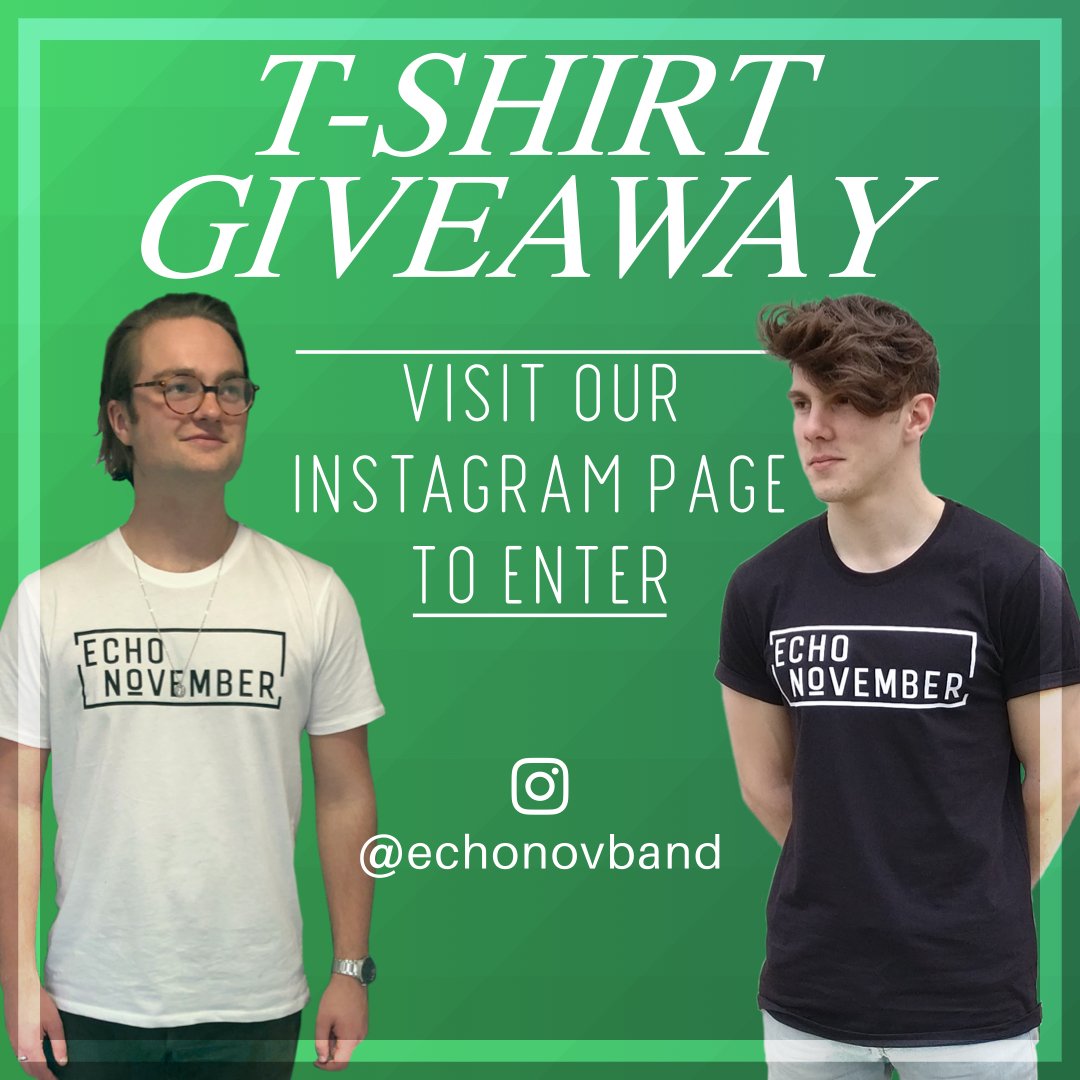 echonovband's tweet photo. We're giving away a t-shirt, head on over to our instagram page to find out how you can get your hands on it! ✌️x

https://t.co/w0tIrjp3ZY https://t.co/mF0mOOpWPV