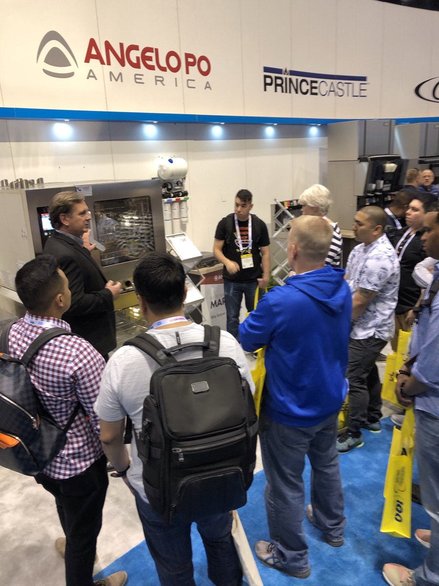 AngeloPoAmerica's tweet photo. Combi love is in the air! Come checkout our combi ovens at the NRA show booth #4848! #100yearsofwow #angelopoamerica #nationalrestaurantassociation https://t.co/wxhO82lYQi