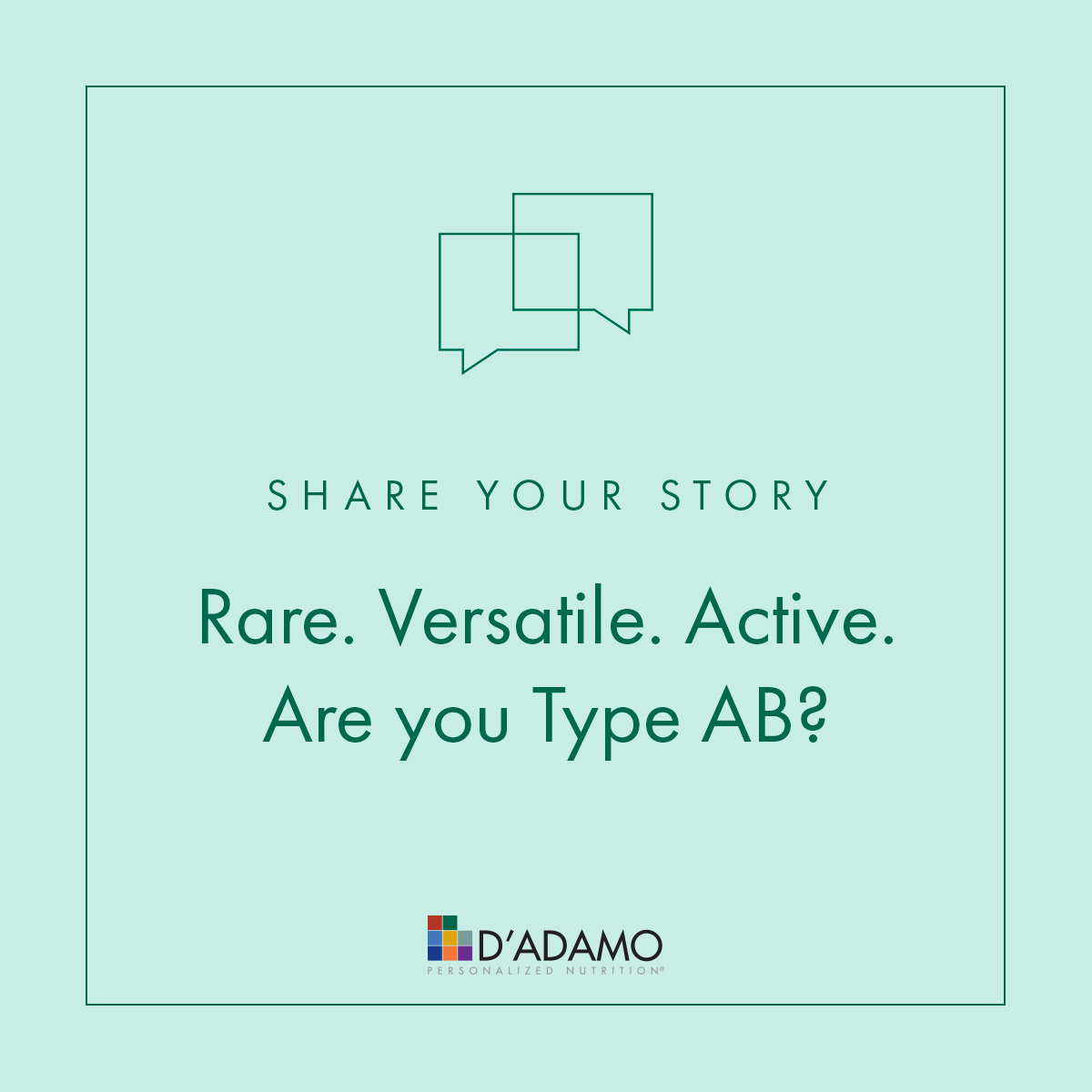 DADAMONUTRITION's tweet photo. We want to hear your story! Found in only 5% of the population,Type AB is unique. If you’re an AB who’s had success on The Blood Type Diet, tell us about it! https://t.co/J2IBY34ES9 #bloodtypeab #bloodtypediet #successtory #personalizednutrition #right4yourtype #eatright4yourtype https://t.co/EvzPdLddeZ
