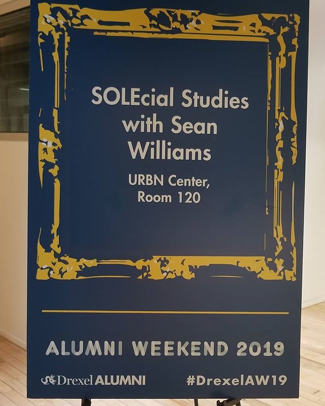 OSDLIVE's tweet photo. Special #drexelalumni @solecialstudy class today, part of Day 3 for the Fashion Style and Global Culture conference hosted at @drexelwestphal today! #osdlive #solecialstudies #drexeluniversity #drexelwestphal #sneakerculture #fashion #education #philadel… https://t.co/UzvPj3WjdK https://t.co/OuCsEujNid