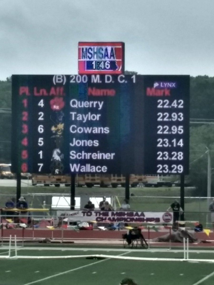 gap7528's tweet photo. Rackin em up Zahk Taylor 2nd place state championship 200m dash.#Mcetrack Congratulations way to finish senior year. https://t.co/2T6LWkndsd