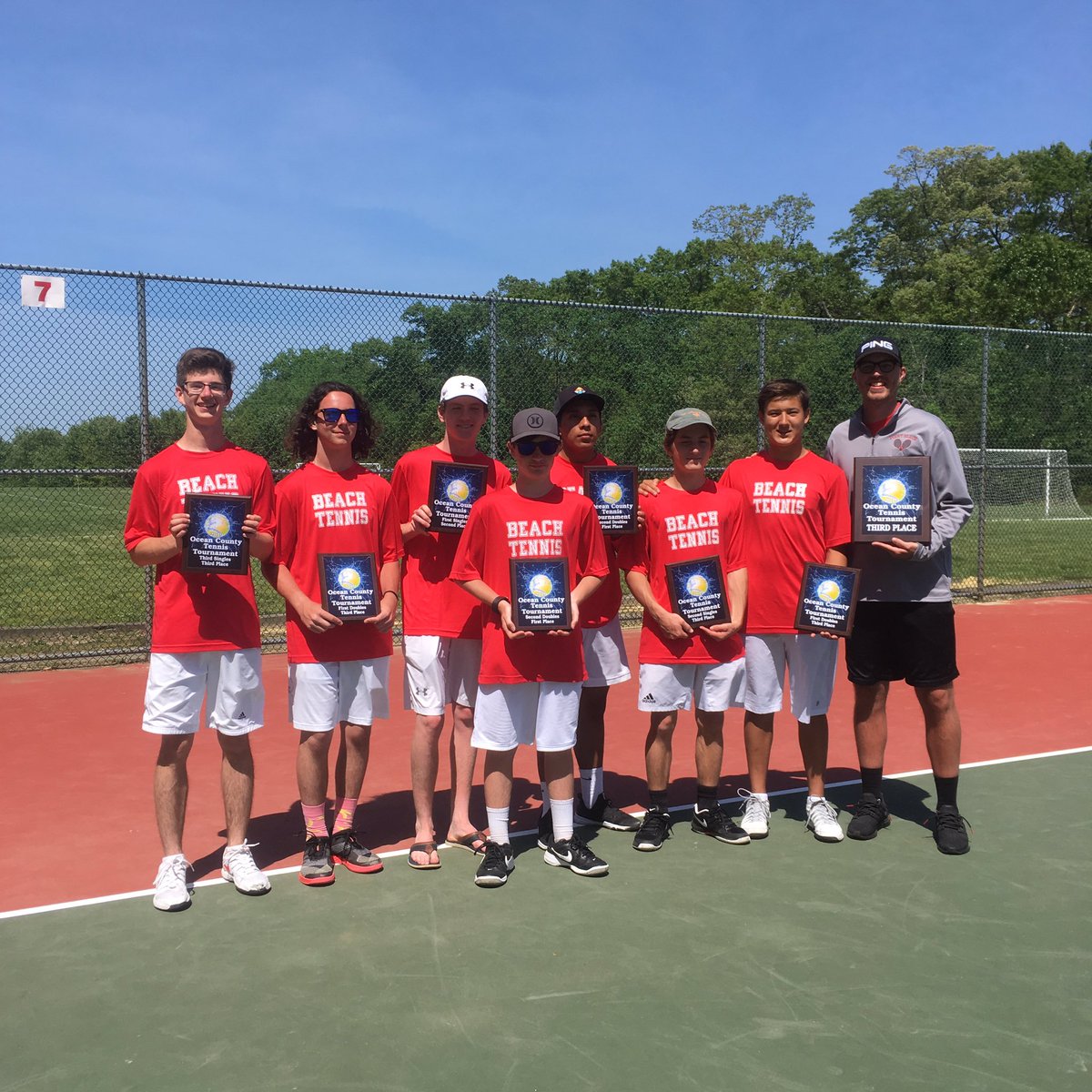 PtBeachTennis's tweet photo. That’s a wrap for our Ocean County Tournament. Every position placed and the team overall finished third! Great job boys! https://t.co/fXOalBiSIH