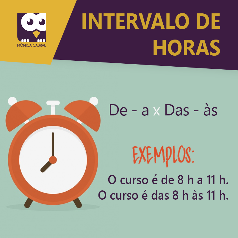 cabralemonica's tweet photo. O correto é correlacionar o “de” com “a” (somente as preposições) OU “das” com “às” (preposição + artigo). 

.
.
.
.
#Horas #Português #SimplesAssim #MônicaCabral #CaboFrio https://t.co/ok7sjObUZ2
