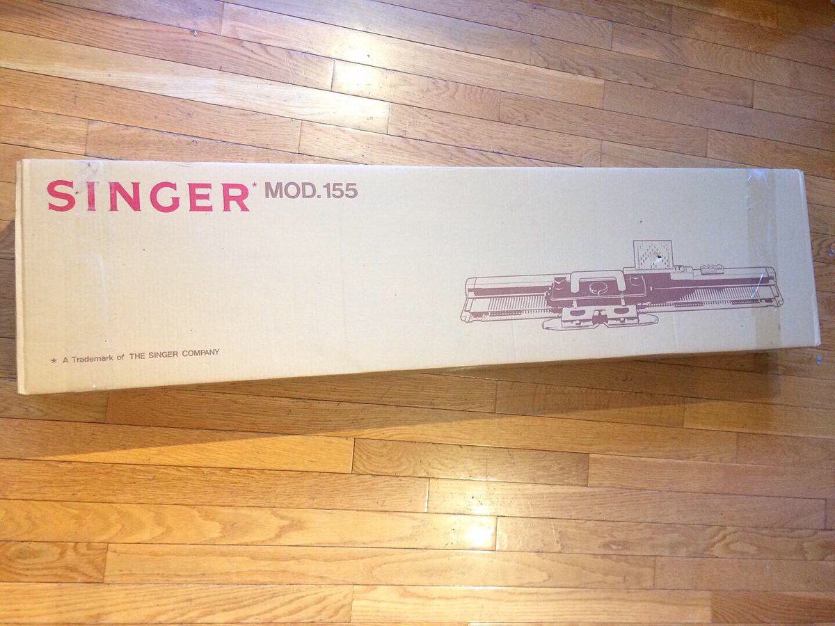 machineknits's tweet image. New in box Singer MOD. 155 bulky gauge knitting machine! Well, like new. It has been used &amp;amp; does need maintenance but this gem will be for sale soon! Send a personal message or email through the website if you’re interested.

#knittingmachine #knitting #singermachine #RochesterNY