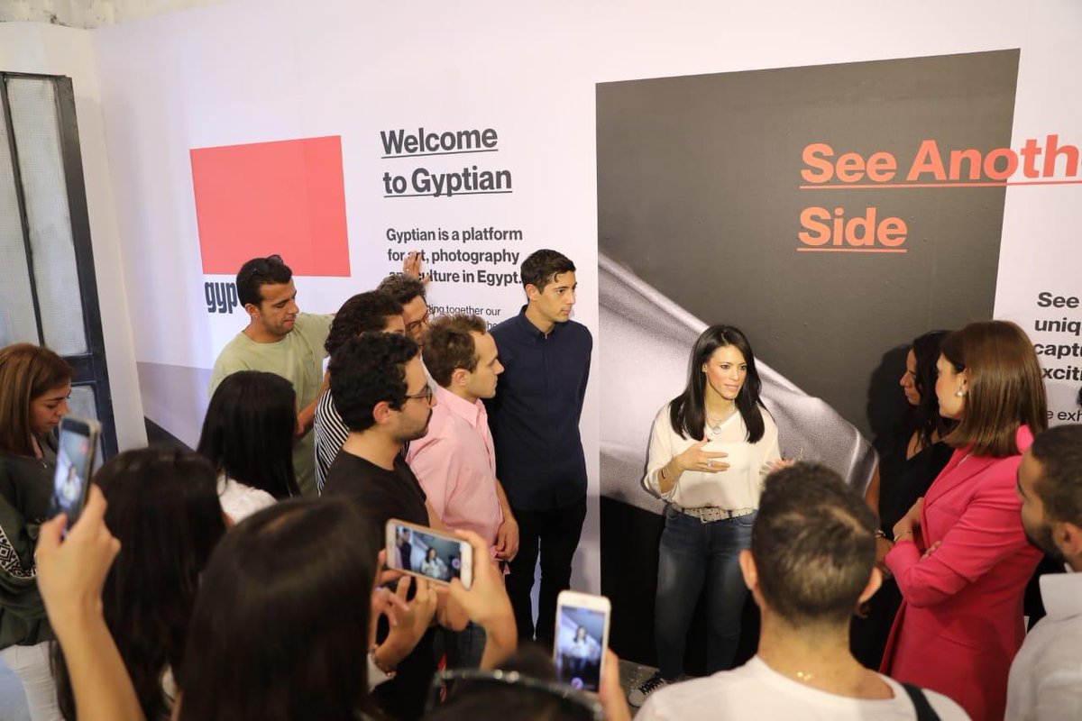 Today I met with the 14 young Egyptian artists behind the “See Another Side” exhibition hosted by “Gyptian”.It’s this combined creation of art that highlight the meaningful experiences, stories &amp; the people behind them that can only be found in our beloved nation. #PeopleToPeople