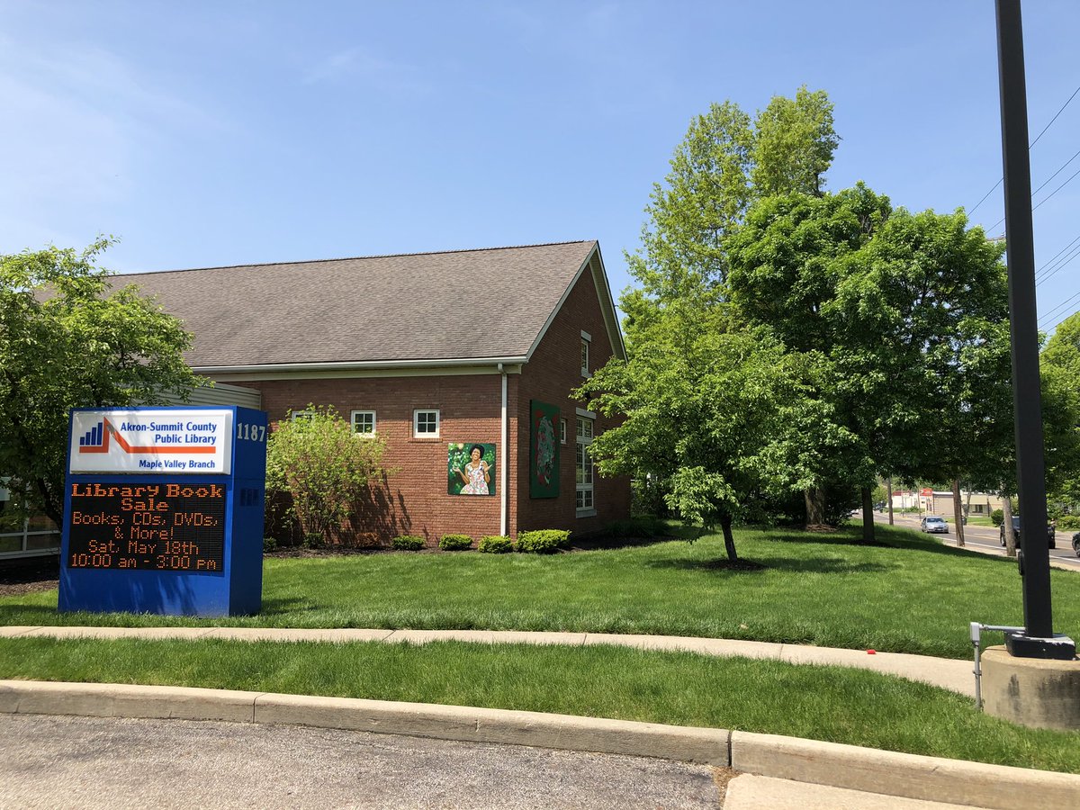 Art x Love (@mythstatus) installed Duece Dime’s “Heart of A.KING” at Maple Valley Branch Library in West Akron today. Let’s 🎨📚🎉 at <a href="/akronlibrary/">Akron-Summit County Public Library</a> next time you’re home <a href="/KingJames/">LeBron James</a> #atplayakron