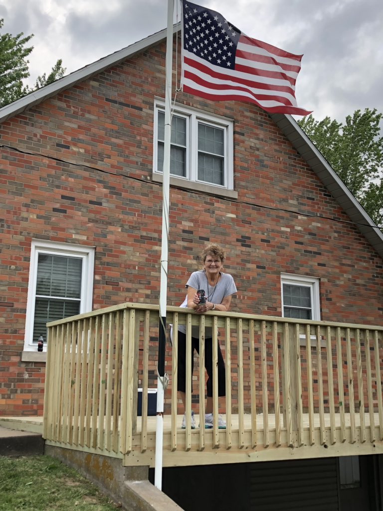 gverslues's tweet image. Tore down the old deck and built a new one that my mom and Old Glory both deserve. Have five pretty awesome brother-in-laws too. Will have to photo shop one in. #Family #9Strong
