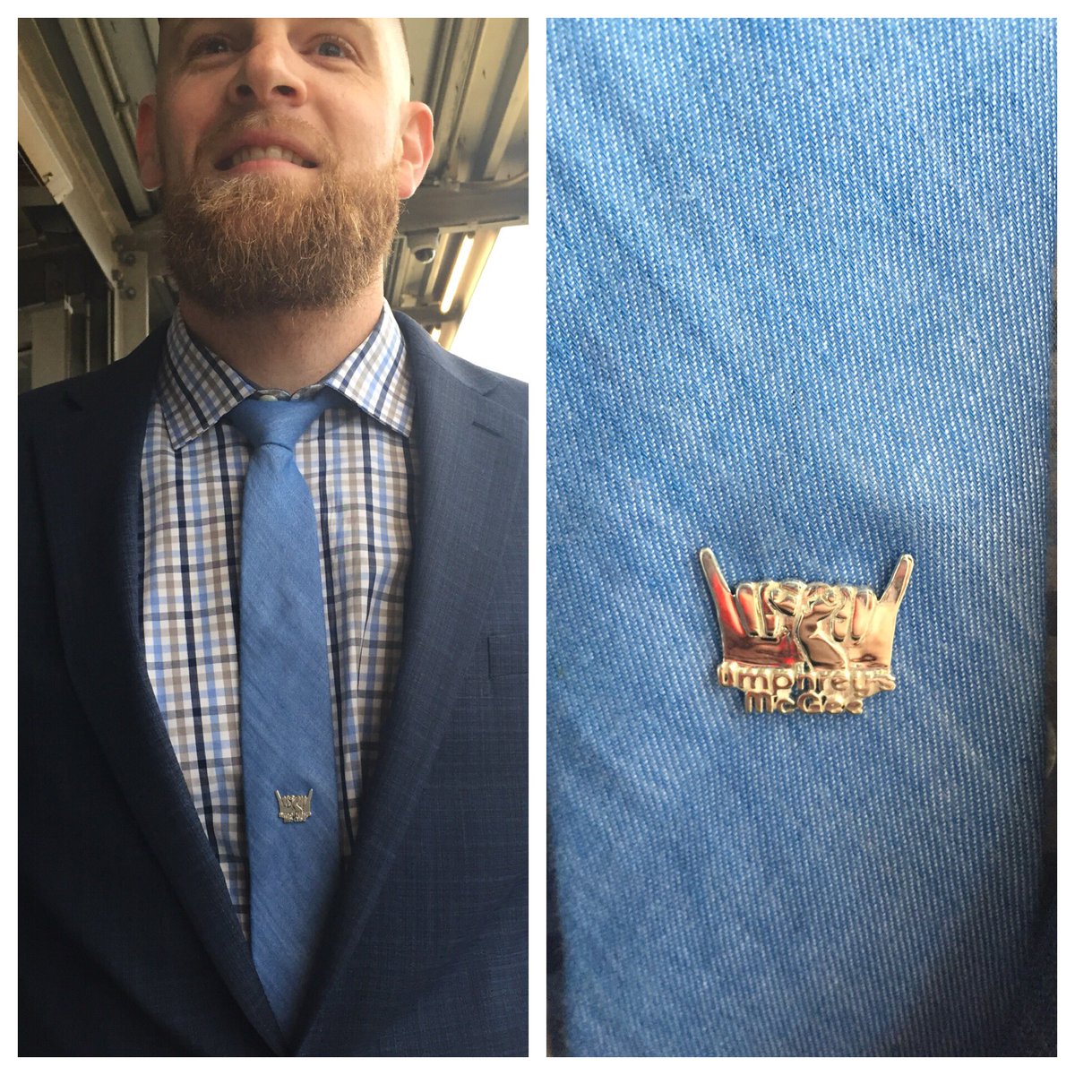 michelle_jed13's tweet image. Wedding season is here! In honor of our favorite band, I made this tie tack for my further husband! #Umph #AllINeedIsYou @umphreysmcgee @goldlikejoel