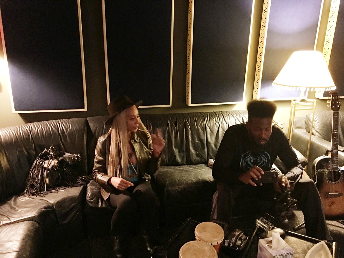 seventh_freedom's tweet photo. Seventh Freedom's Kimberly Naslund at Perks Place Recording Studio in Westlake Village,California with Lovie Ray Johnson/film producer, actor, director. #seventhfreedom #perksplacerecordingstudio #loviejohnson #kimberlyandscottnaslund #rockartists https://t.co/c0rUUWPMAd