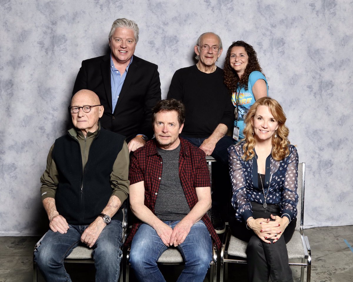 BEST DAY EVER !!!! 💖💖💖@BacktotheFuture @DocBrownLloyd  @realmikefox @LeaKThompson @TomWilsonUSA #JamesTolkan #bestmovieever #dreamcometrue #Megacon #Orlando