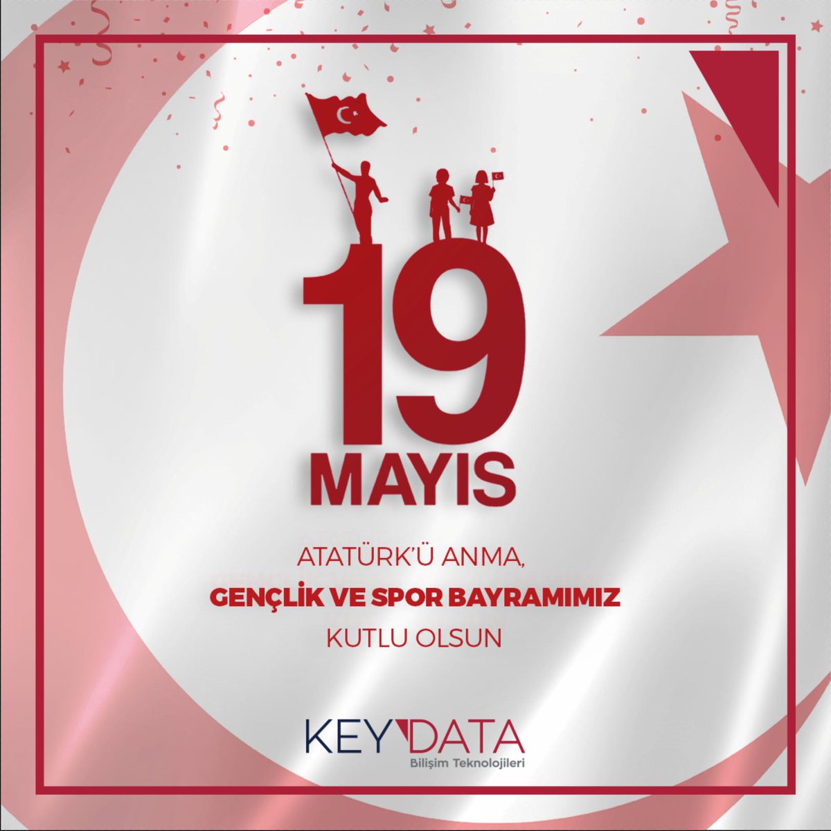 keydatabilisim's tweet photo. Atatürk'ü Anma, Gençlik ve Spor Bayramımız Kutlu Olsun.
#Keydata #Bilişim #KeydataBilişim #19Mayıs https://t.co/M4lZ64IndJ