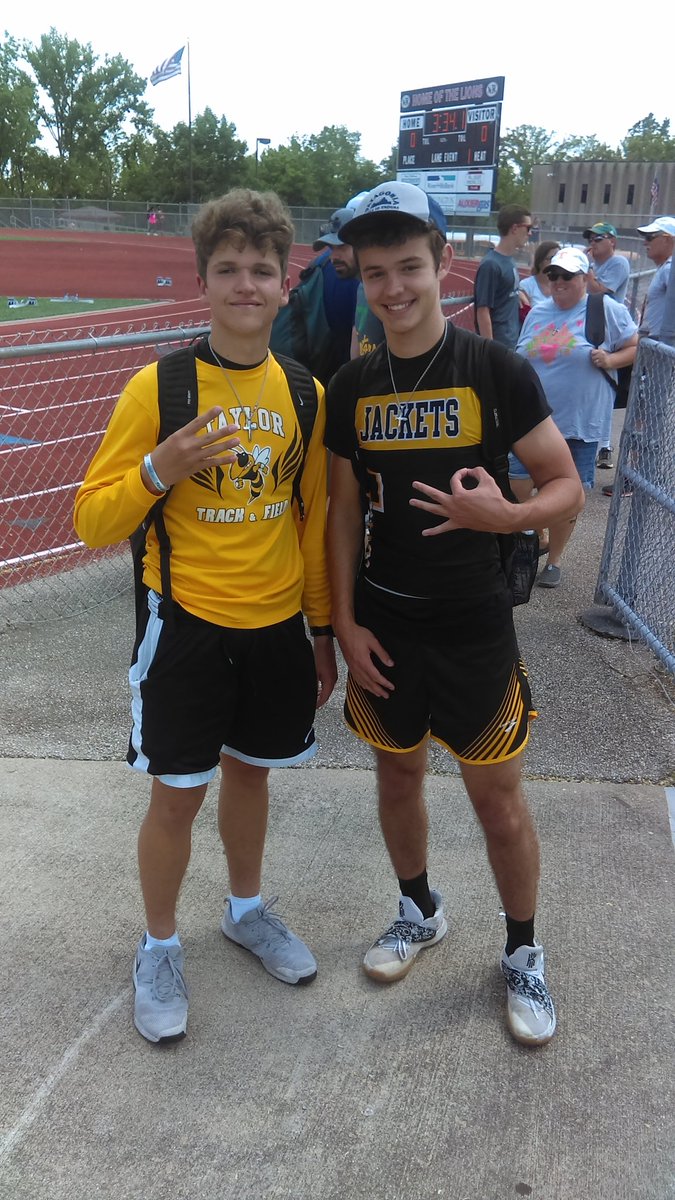 Our 2 Regional Hurdlers. Marshall and Collin both laid down BIG PRs today to advance from Districts!