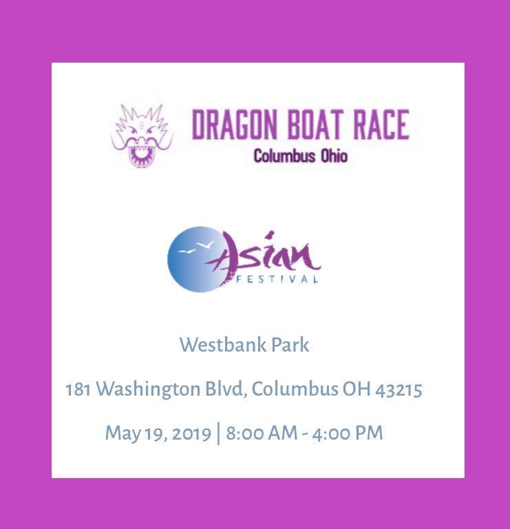 Dragon Boat Race is tomorrow (Sunday, May 19)! We have a record number of 24 teams competing this year! Come join us! There will be delicious Asian food and entertainment too, don’t miss it! 

Follow us: 
Instagram <a href="/asianfestival/">AsianCultureFestival</a>
facebook.com/asianfest
asian-festival.org