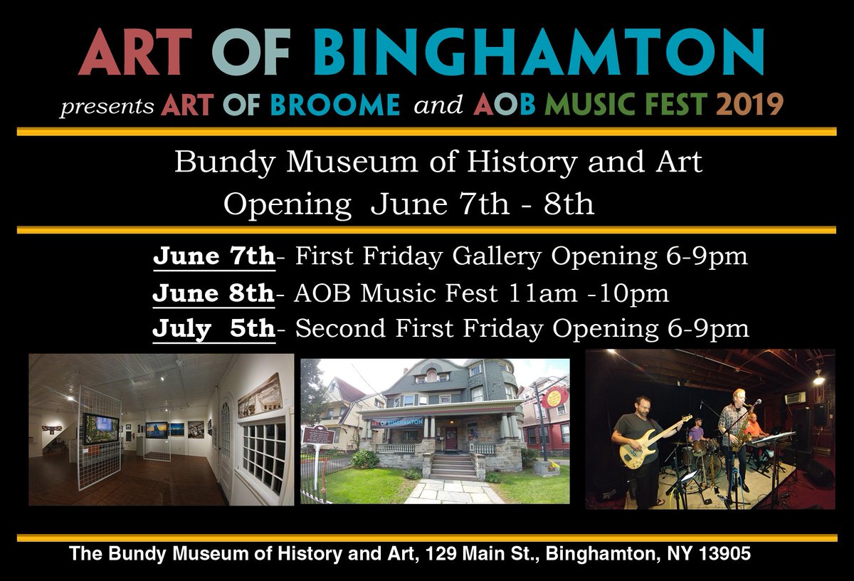 Art of Binghamton (@artbinghamton) on Twitter photo Art of Binghamton <a href="/ArtBinghamton/">Art of Binghamton</a> 2019 promo card
<a href="/BundyMuseum/">The Bundy Museum</a> <a href="/WBDYBING/">WBDY-LP 99.5 FM Binghamton</a> <a href="/AUDIOMAN_INC/">AUDIOMAN INC.</a> <a href="/BeerTreeBrew/">Beer Tree Brew</a> <a href="/bingbrew/">BinghamtonBrewingCo</a> <a href="/JavaJoes2/">Java Joe's Roasting</a> <a href="/VisionsFCU/">Visions Federal Credit Union</a> #binghamton #artbinghamton #artofbinghamton #art #music #broomecounty #artbroome #artofbroome #broomeart Art of Binghamton <a href="/ArtBinghamton/">Art of Binghamton</a> 2019 promo card
<a href="/BundyMuseum/">The Bundy Museum</a> <a href="/WBDYBING/">WBDY-LP 99.5 FM Binghamton</a> <a href="/AUDIOMAN_INC/">AUDIOMAN INC.</a> <a href="/BeerTreeBrew/">Beer Tree Brew</a> <a href="/bingbrew/">BinghamtonBrewingCo</a> <a href="/JavaJoes2/">Java Joe's Roasting</a> <a href="/VisionsFCU/">Visions Federal Credit Union</a> #binghamton #artbinghamton #artofbinghamton #art #music #broomecounty #artbroome #artofbroome #broomeart