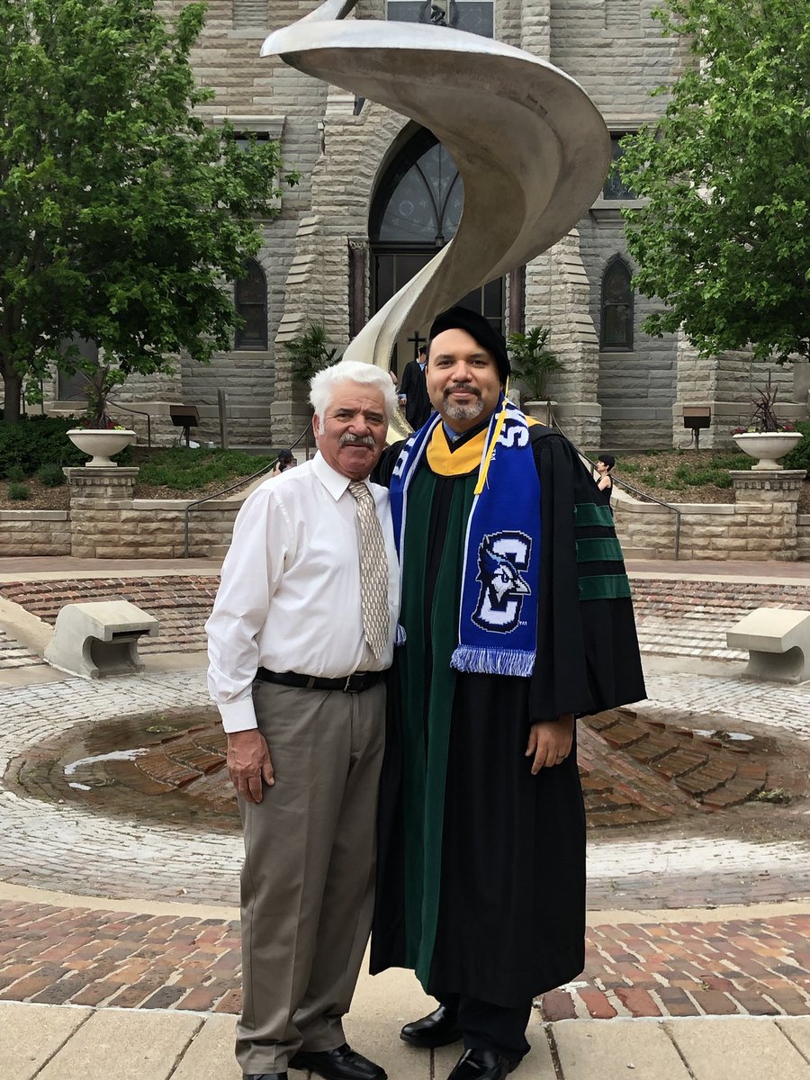 My dad first came to the US 51y ago, working at a meat packing plant in Omaha. He was deported soon after, but came back to make a life in CA. Today we return for my graduation from Creighton with a Masters in Healthcare Ethics. Because #Immigrants #WeGetTheJobDone #CreightonGrad