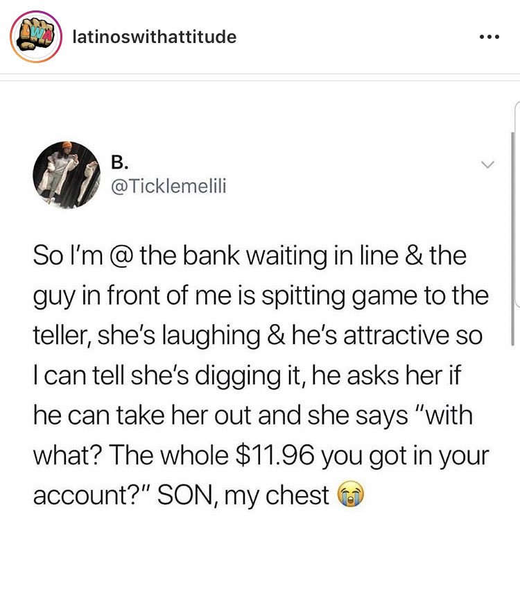 DanaDaiva's tweet photo. #bankchronicles ๐๐ lmaooo https://t.co/MPRohXQVs3