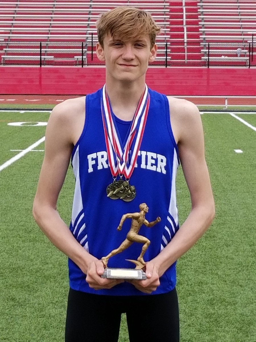 perongr's tweet photo. Clarence Invitational - Josh Peron won the long jump, 400 hurdles and was on the winning 4x400 relay team.   Was also named Athlete of the Meet! @DrRichardHughes @FrontiercsdPE @JoshuaPeron https://t.co/6WgJzYrcg1
