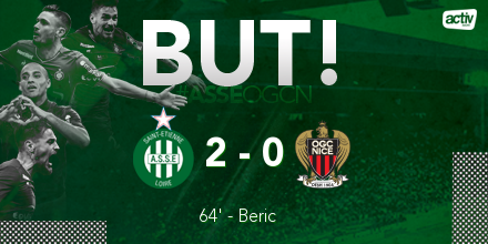 ActivRadio's tweet photo. [⚽️ FOOT] ⚽️ LE DOUBLÉÉÉÉ !!! ⚽️ #Beric en renard des surfaces toujours au bon endroit, au bon moment ! 😻 (2 - 0) - 64e
#ASSEOGCN #ActivStade #ASSE #Ligue1 @ASSEofficiel #TeamASSE https://t.co/59kcUiTlVX