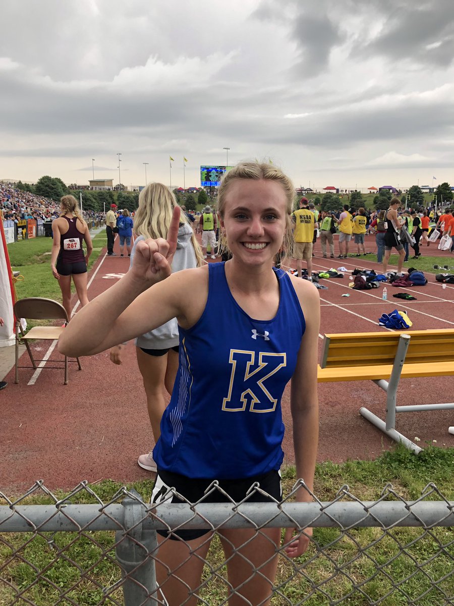 KHSGirlsTFXC's tweet photo. @Elledahlgren is your All-Class Champion in the 300H running a 44.54! Fantastic capstone to her outstanding KHS hurdling career! 🔵⚪️🐾 #HighHopes #OneMoreRace https://t.co/UBU7KWXxTp