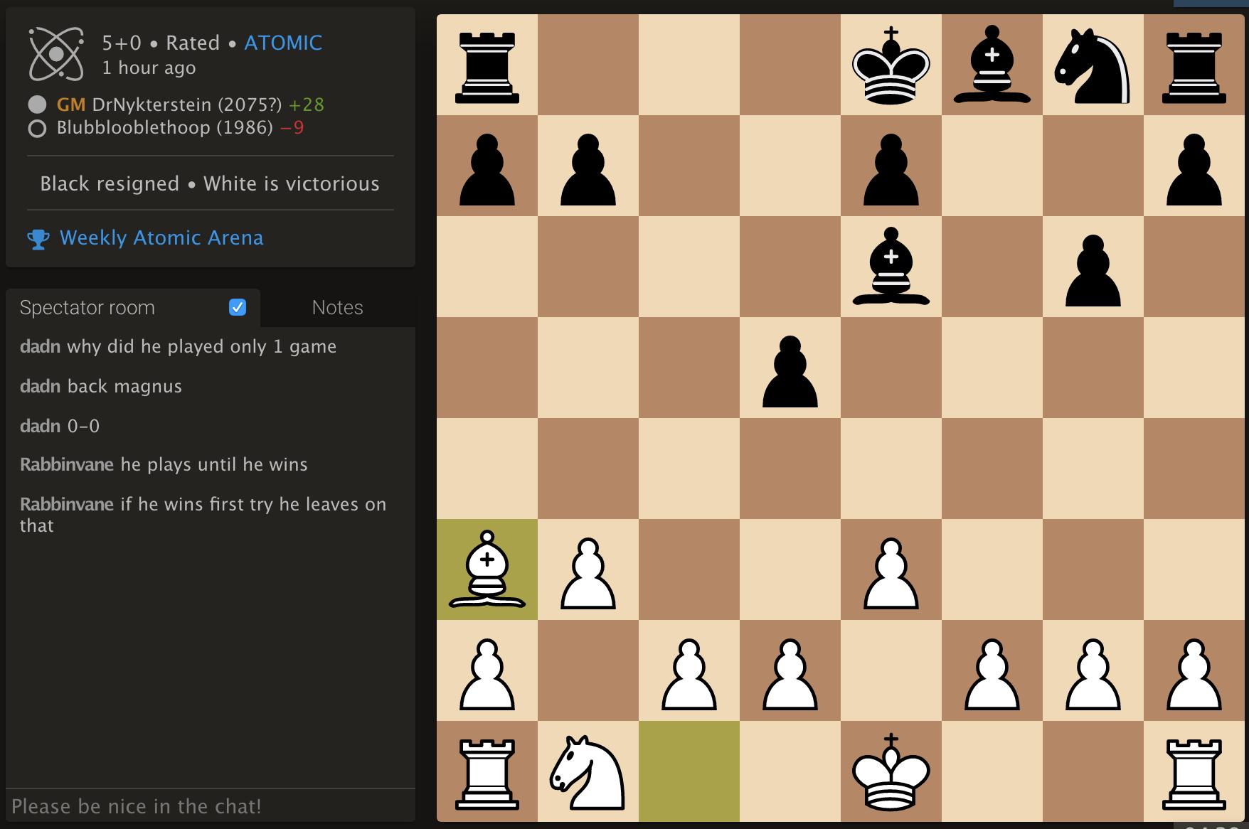 lichess.org on X: Today's #NepoDing Chess World Championship Thematic  Arena uses the position after move 12. So far out of 495 games, 242 have  been wins for white (Nepo), 21 draws, and