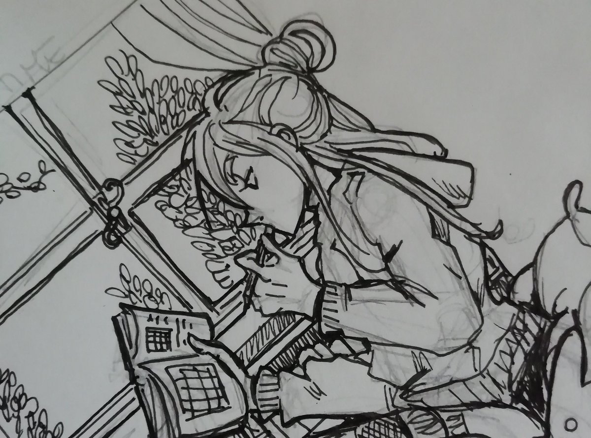 MorellaMorrigan's tweet photo. Astrid plays sudoku! 
❤️🧡💛💚💙💜
#ink #inked #comic #sudoku https://t.co/xm6eexDivU