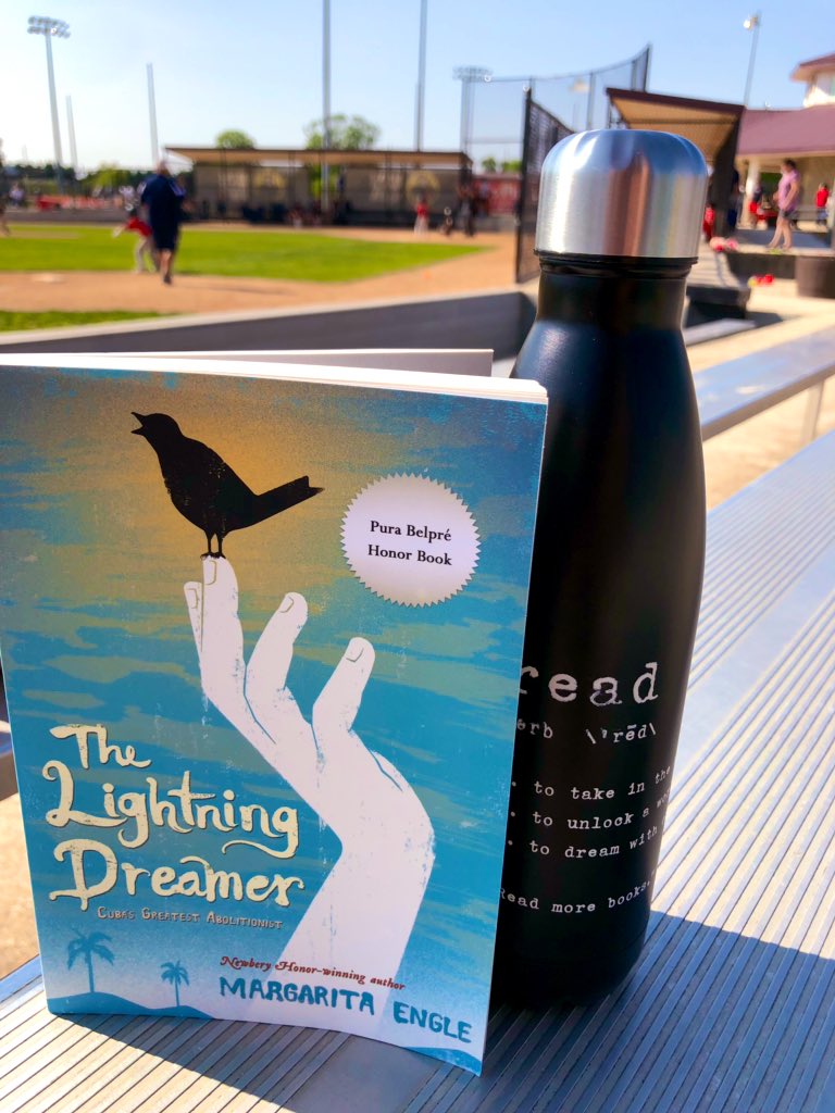 readathousand's tweet photo. Where are you reading this weekend? #baseballmom #schoollibrarian #havebookwilltravel #readathousand #thelightningdreamer #versenovel https://t.co/Az91dyx2DU