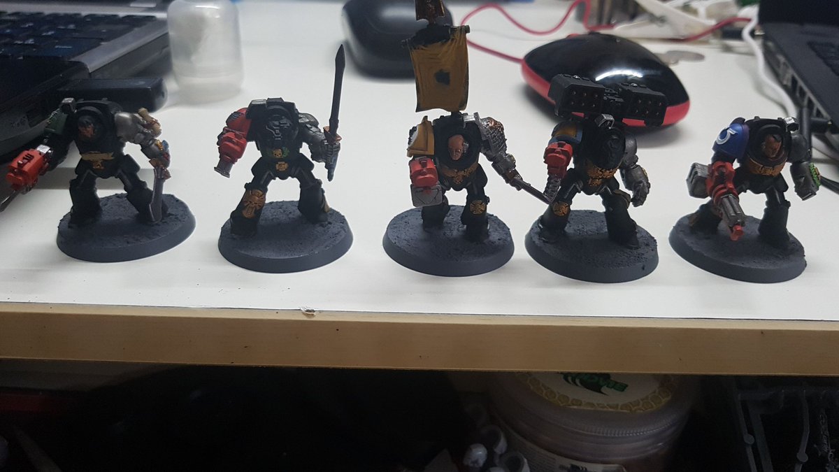 Shadowhawk Got The Deathwatch Terminator Squad Done For The Most Part Just Some Minor Touch Ups And The Banner Left To Go Which I M Undecided On Still Might Well Be Shadowhawk Got The Deathwatch Terminator Squad Done For The Most Part Just Some Minor Touch Ups And The Banner Left To Go Which I M Undecided On Still Might Well Be