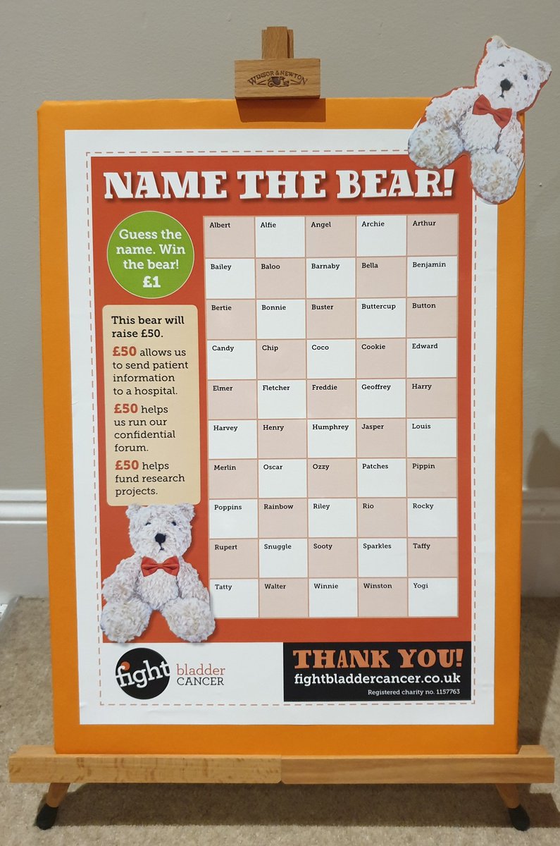 BladderCancerUK's tweet photo. If you're coming along to the #WeeWalk in Chinnor tomorrow, please stop by and have a go at naming our #WeeBear 🧸kindly donated by @rossib68
to help raise money for @bladdercancerUK 🧡🧡🧡
#BladderCancerAware https://t.co/TxMgDQBdKq