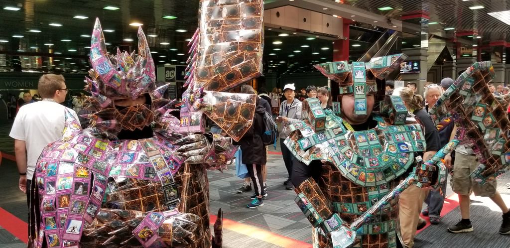 Yugi Lords! Their armor was made out of real Yu-Gi-Oh! cards! #ACen2019 #Cosplay Yugi Lords! Their armor was made out of real Yu-Gi-Oh! cards! #ACen2019 #Cosplay