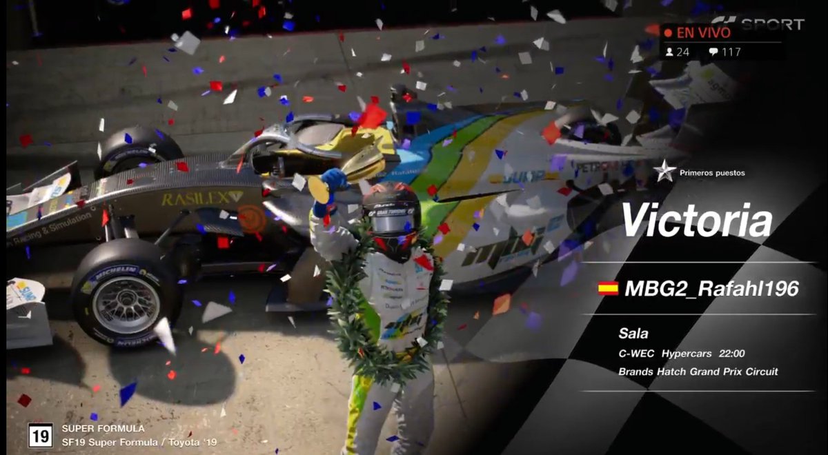 EWT_Live's tweet photo. 🏁 FINAL EN HYPERCARS C-WEC SALA 22:00 !! 

Gran carrera de @MBG2_RT  llevándose la victoria su piloto MBG2_Rafahl196 !! 🏆🎉🎉

nadie pudo hacerle frente a este Gran piloto y se paseo por este circuito exigente !!

P - 2 @kame8111 🥈
P - 3 @WeinISRT 🥉

ENHORABUENA !! 🎉🎉🎉 https://t.co/sEWpfUCR3K