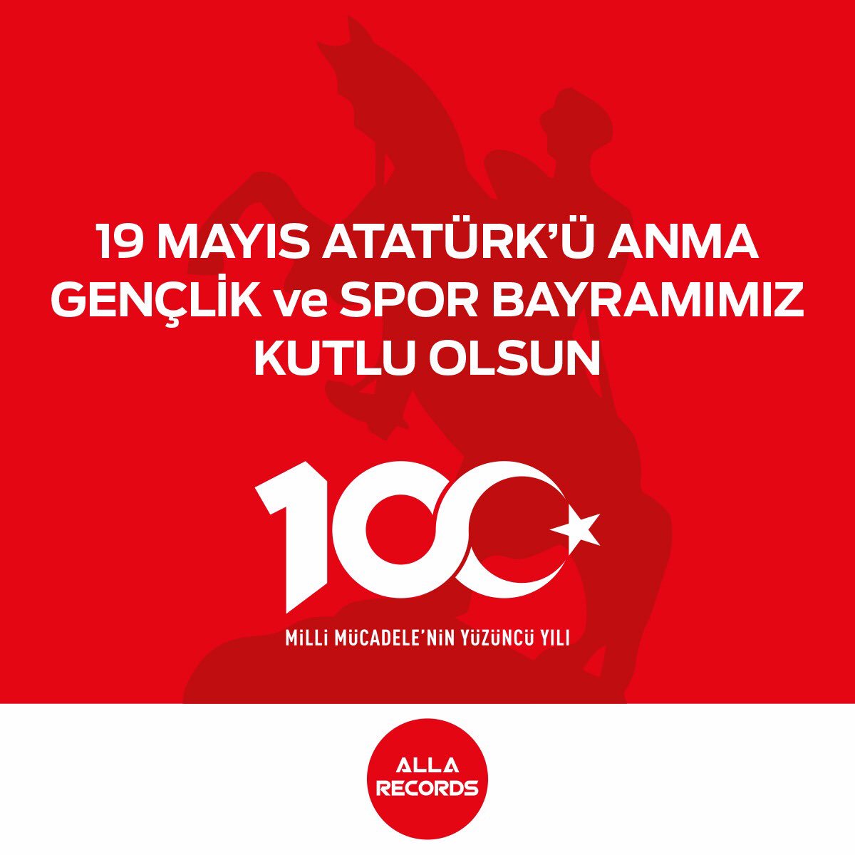 19 Mayıs Atatürk’ü Anma Gençlik ve Spor Bayramımız kutlu olsun. 🇹🇷#atatürk #19mayıs #yüzüncüyıl #samsun #millimücadelenin100yılı #allarecords