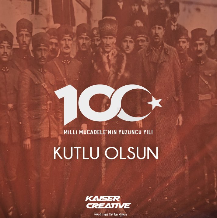 kaiserdijital's tweet photo. Türk tarihine adını altın harflerle yazdırmış #Atatürk'ü saygıyla anıyor ve kurtuluş mücadelemizin başladığı #19Mayıs tarihinin 100. yıldönümünü kutluyoruz! #millimücadele #100yıl https://t.co/tmvGLkoEyo