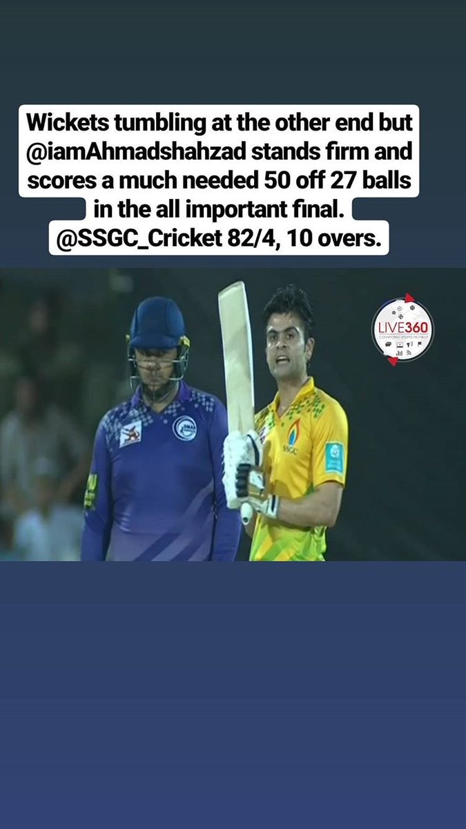WasiqMalik15's tweet photo. Class✅ 
Temperament✅ 
Skill✅ 
Aggression✅ 
Sensibility✅ 

Thus AHMAD SHAHZAD has all the ingredients of a “Big Match Player”&amp;he proved it once again with a blistering 67 off 37 balls with 4 Fours&amp;5 sixes for @SSGC_Cricket in the final of #CorporateT20Cup .
@iamAhmadshahzad https://t.co/PkqBY5TH6x