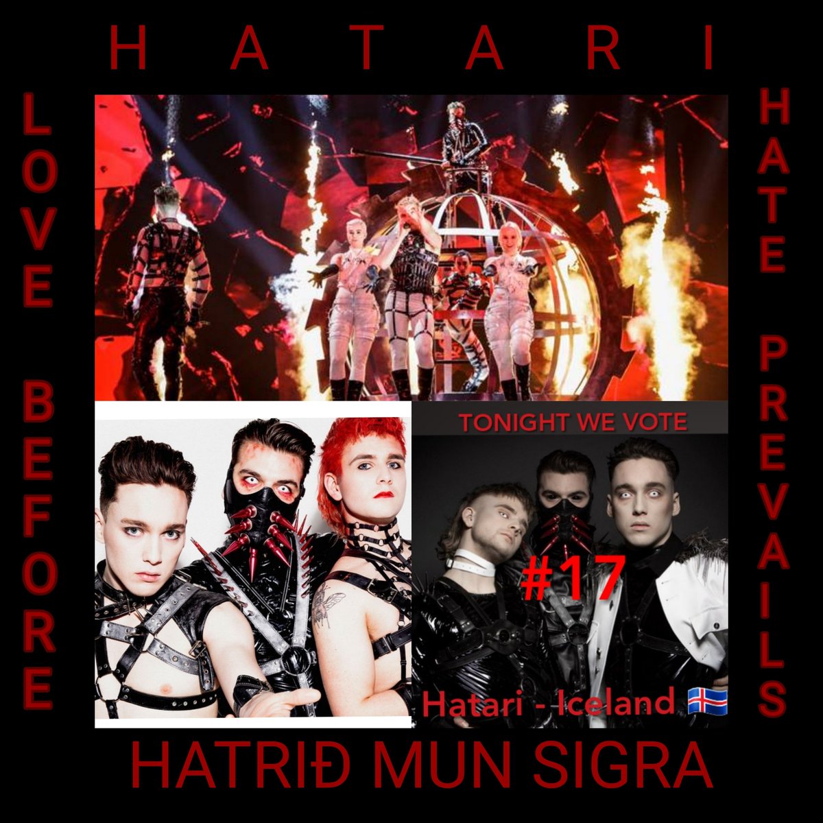 mawdymary's tweet photo. I already voted!!!
Now it's time for you to VOTE #17
- Hatrið mun sigra by Hatari #teamICELAND 🇮🇸
and...
"Remember to love before hate prevails!" ~Hatari
#teamHATARI #ISL #Eurovision #Eurovision2019 #DareToDream #ESC2019 #eurovisiongr https://t.co/BQzuON9bcI