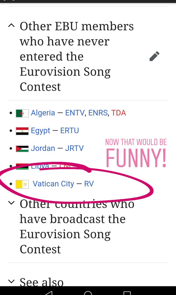 EstherRossArts's tweet photo. Now that would be truly funny. #eurovision #vaticancity https://t.co/k7GmtdSn7y