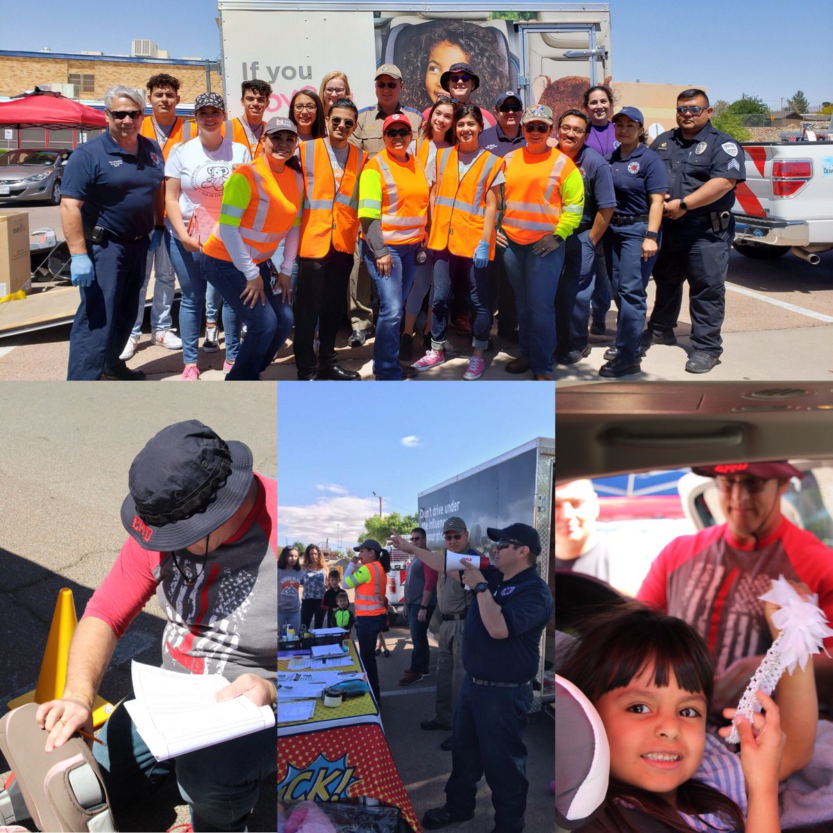 IAFF_L51's tweet image. #local51 board member and #EPFD firefighters participated in child car seat inspections and replacement with volunteers to help the @BelAirHigh community